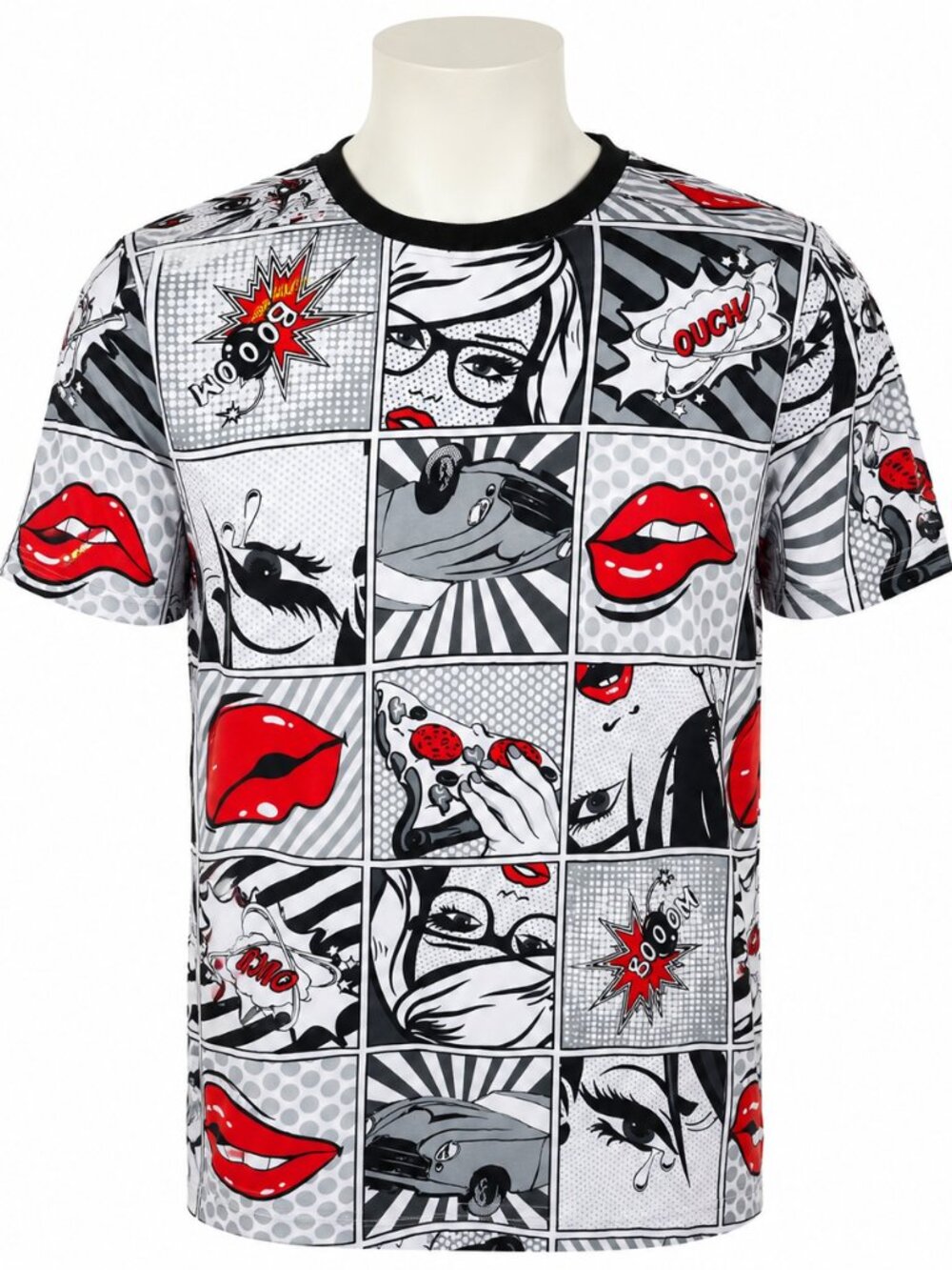 OH SNAP! Drill Clothing Co Comic Pop Art Shirt Men’s Large L All Over Print Grap
